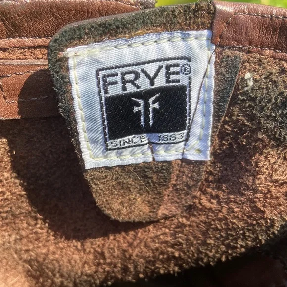 Frye Vera Short Brown Leather Heeled Boot Women’s Size 5.5 - Picture 2 of 14